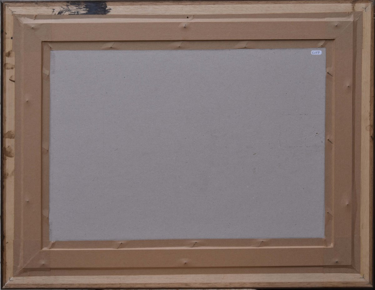 Rowley SMART  "Pêcheurs au port" aquarelle 39x55-photo-3